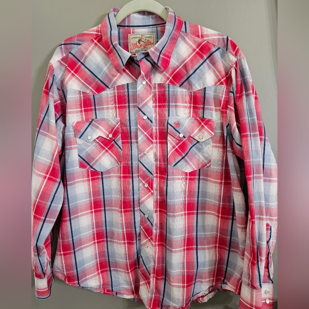 Wrangler western pearl snap vintage